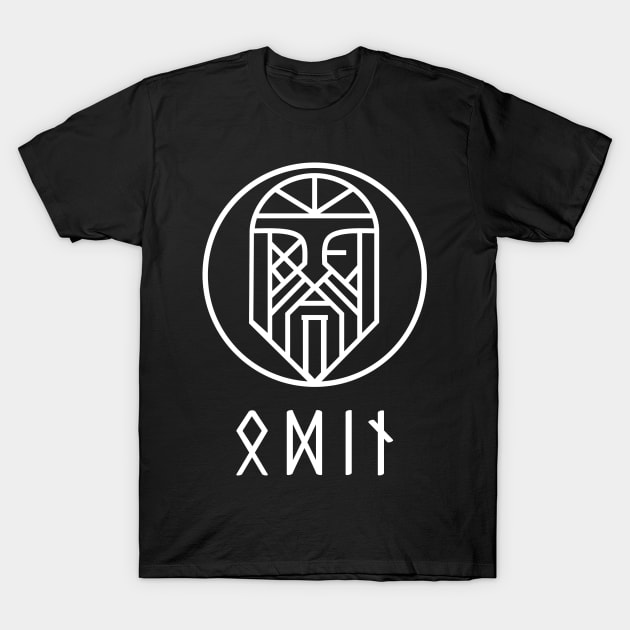 odin god lineart T-Shirt by TOTEM clothing